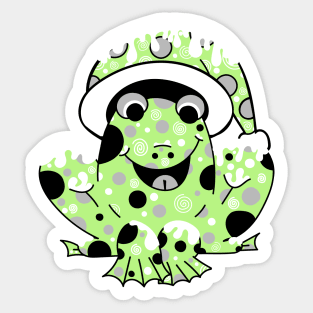 Agender Pride Yuletide Frog Sticker